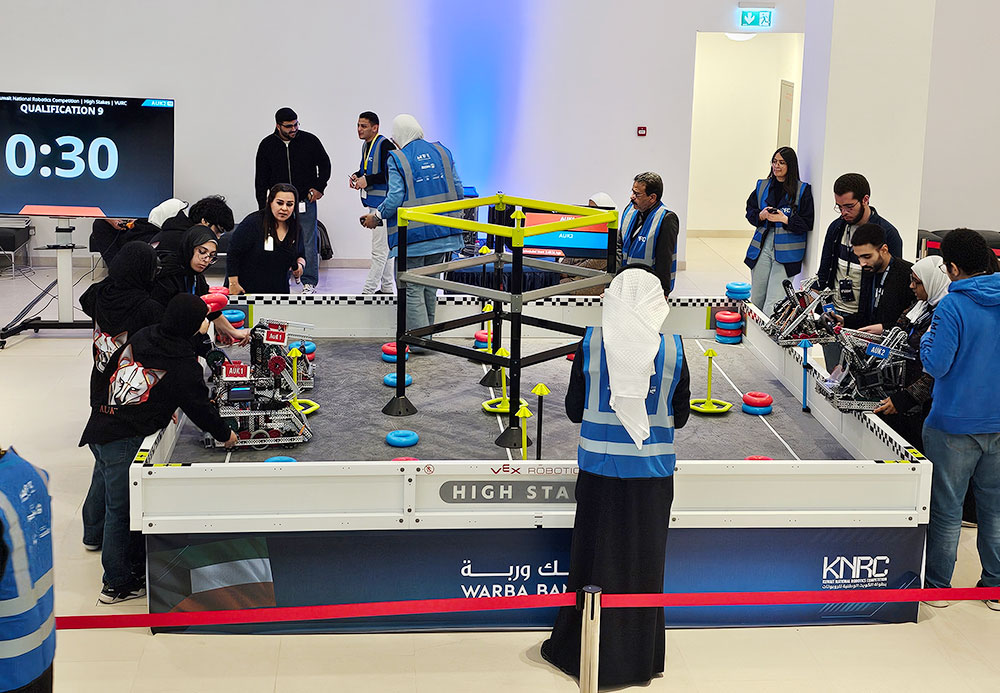 Auk ceas students win best design award and secure third place at kuwait national robotics competition