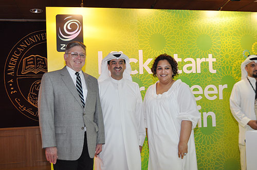 Zain and gulf bank inaugurate 8th annual career fair at auk