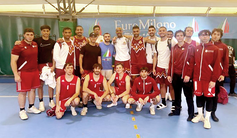 Auk mens basketball team excels at euromilano tournament