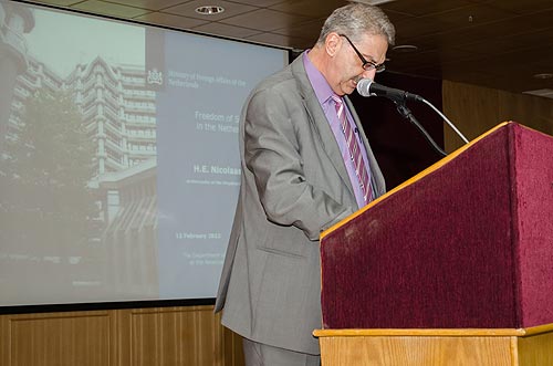 Dutch ambassador talks at auk