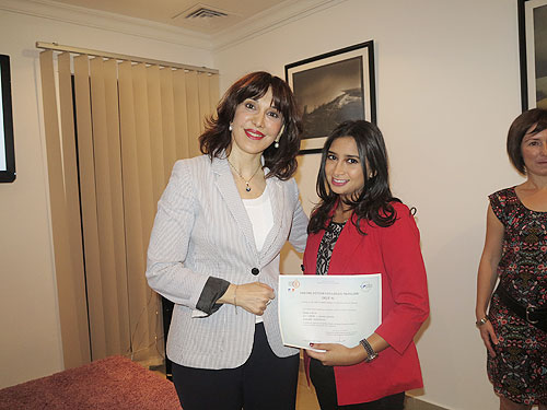 AUK Student Receives Certificate from the French Institute in Kuwait