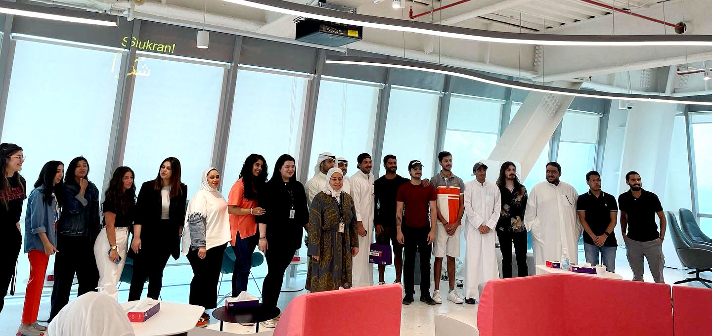 Communication and media students at the american university of kuwait visit stc