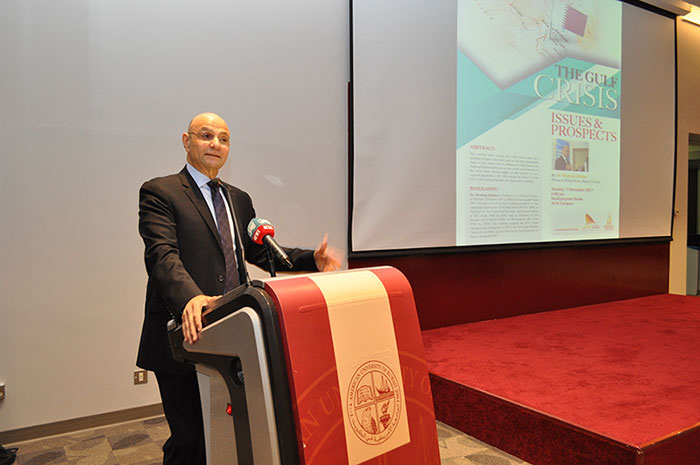 AUK hosts a lecture by Dr. Shafeeq Ghabra "The Gulf Crisis: Issues & Prospects"