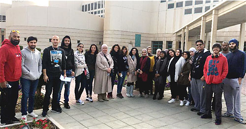 Auk psychology students visit kuwait centre for mental health