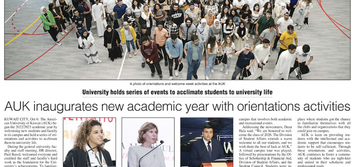 AUK Inaugurates New Academic Year with Orientations and Welcome Week Activities