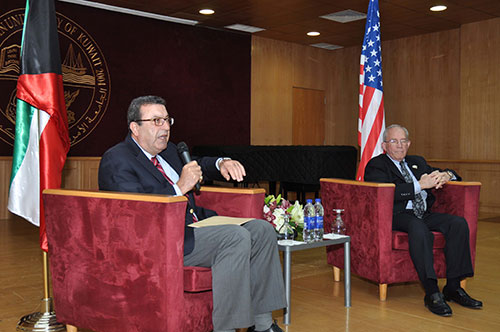 The american university of kuwait hosts a lecture by ambassador edward gnehm
