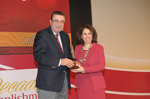 Shaikha dana nasser al-sabah honors auk staff and faculty in commemoration of the universitys 10th anniversary