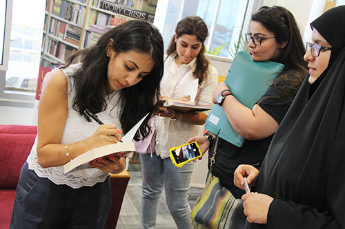 Auk library hosts a book review for dana aljouder