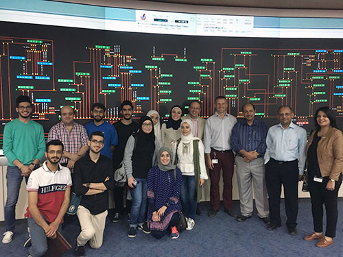 Electrical engineering students visit national control center