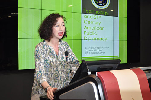 RISE Center at the American University of Kuwait hosts U.S. Cultural Attaché Dr. Zennia Paganini For its First 2017-2018 Lecture Series