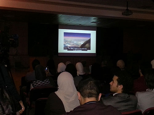 Scratches of syria delivers a message of hope and love at auk