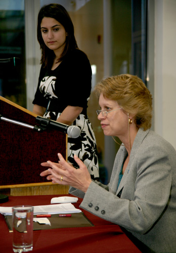 Kuwait united nations resident coordinator speaks as part of social awareness week at auk