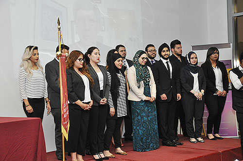 Auks college of business and economics held its first delta mu delta induction ceremony