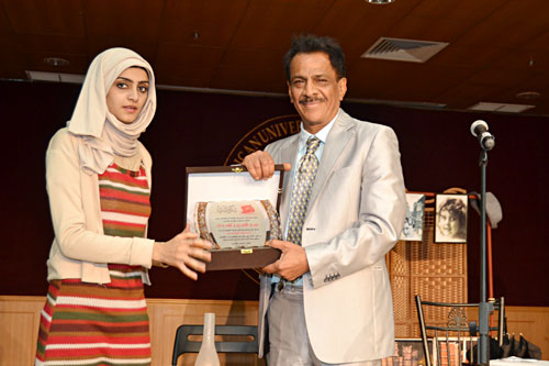 The arabic literature club at auk hosts a play on al-karnak poet