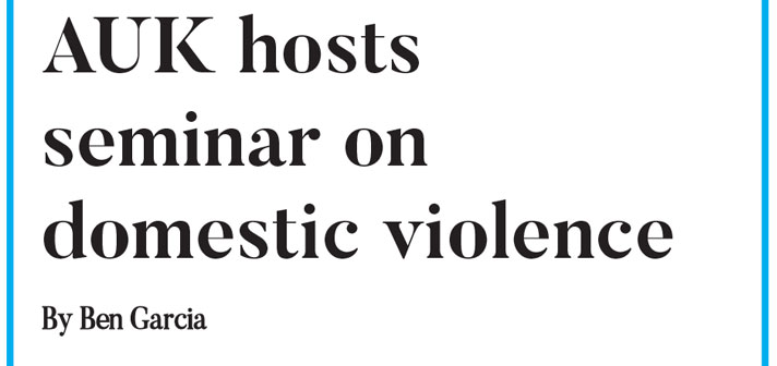 AUK hosts Abolish153 seminar on domestic violence