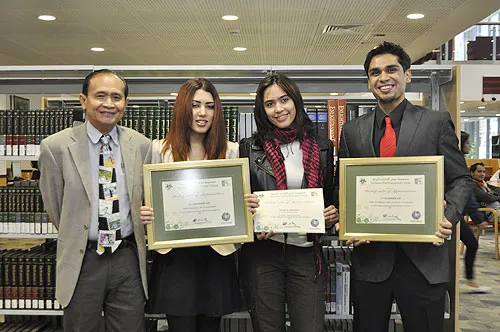 AUK Wins 2nd and 3rd Place in the Inter College Environmental Public Speaking Competition 2011 in Dubai