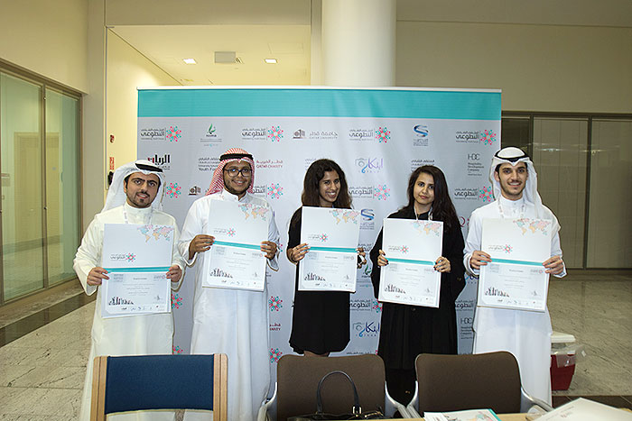 Auk students represent kuwait and auk at the fourth volunteering youth forum in qatar