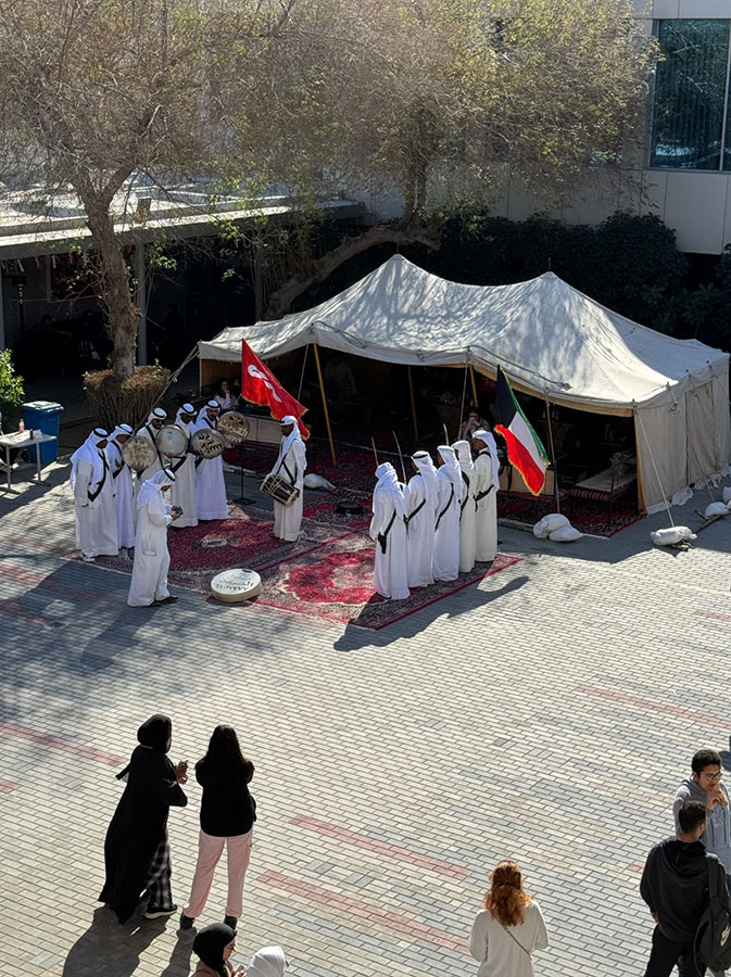 Auk commemorates kuwaits national and liberation days with activities